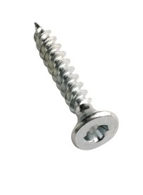 SECURITY WOODSCREW CSK ZINC 10G X 1 ONE WAY POZI ( PZ2) 